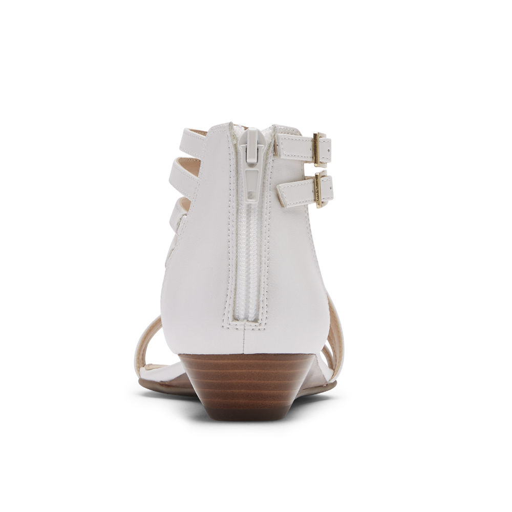 Rockport Sandaler Dame Hvite - Total Motion Zandra Asymmetrical - FSRZ36571